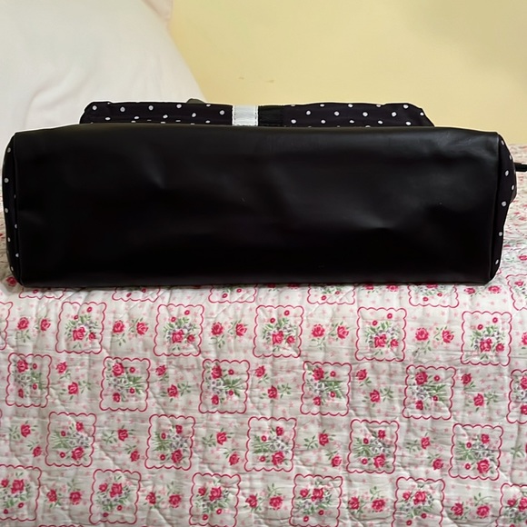 Fossil Black & White poka dot carry-all Handbag - Picture 8 of 10